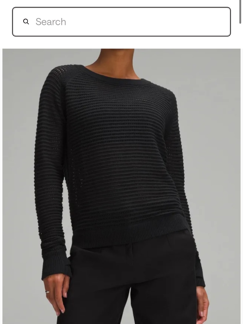 lululemon pointelle-knit cotton sweater